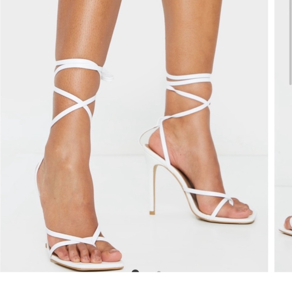 Brand new PLT white sandal heels